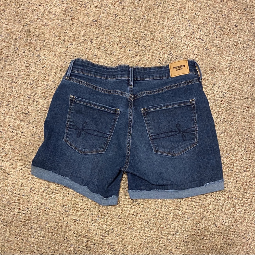 Denizen from Levi's Women's Dark Blue Jean Shorts - Picture 4 of 4